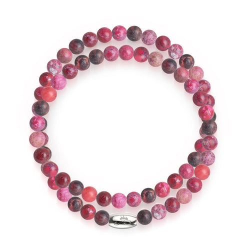Magenta Achat | Silber | Edelstein-Wrap