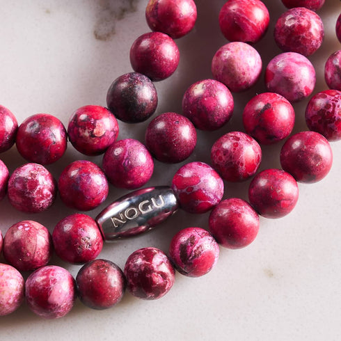 Magenta Achat | Silber | Edelstein-Wrap