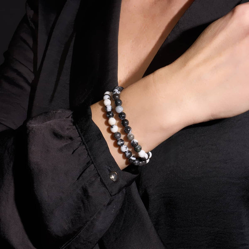 Zebra-Achat | Silber | Edelstein-Wrap