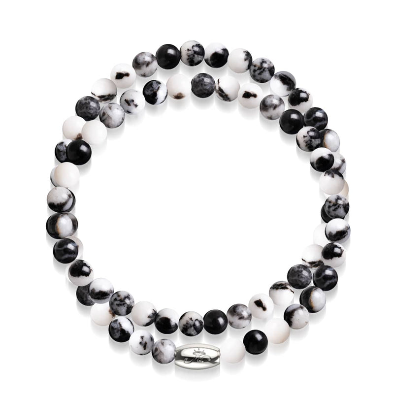 Zebra-Achat | Silber | Edelstein-Wrap