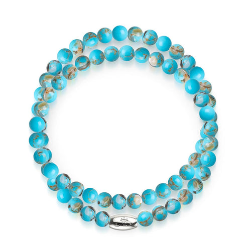 Aqua | Silber | Vergoldetes Türkis-Edelstein-Wrap
