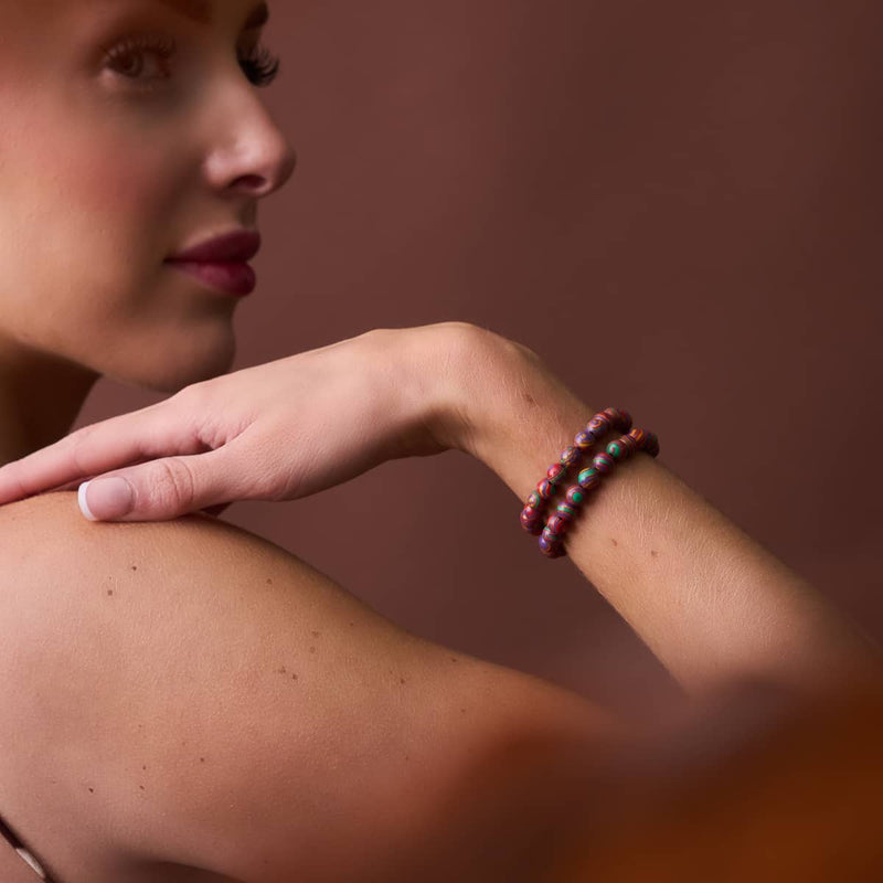 Regenbogen | Silber | Vergoldeter Türkis-Edelstein-Wrap