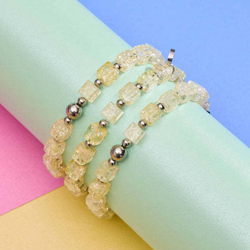 Gefrorene Limonade | Glitzerglas | Zuckerwürfel-Armband 