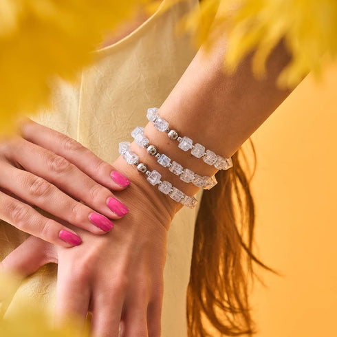 Eiswürfel | Glitzerglas | Zuckerwürfel-Armband 