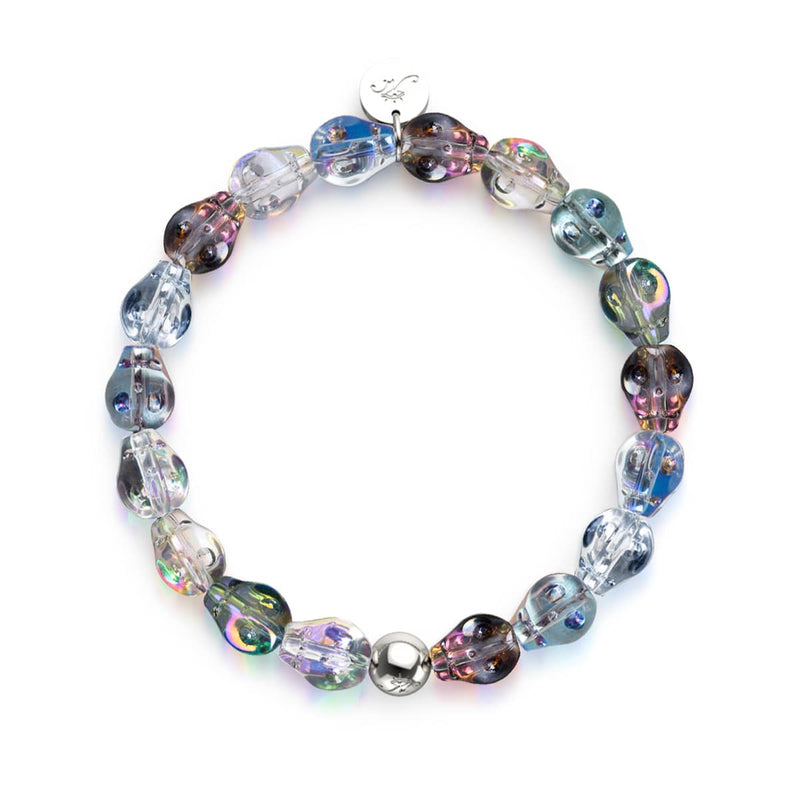 Regenbogen-Amulett | Kristall-Totenkopf-Armband 
