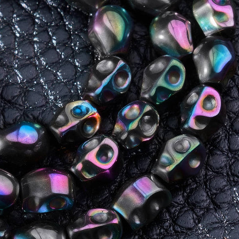 Regenbogenfinsternis | Hämatit-Totenkopf-Wrap