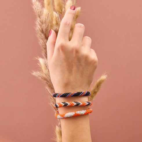 Clementinenwelle | Himalaya-Glasperlenarmband