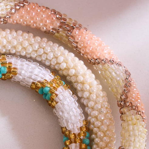 Lichtstrahl | Himalaya-Glasperlenarmband