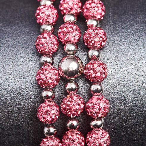 Flamingo Funkeln | Kristall Kikiballa Armband 
