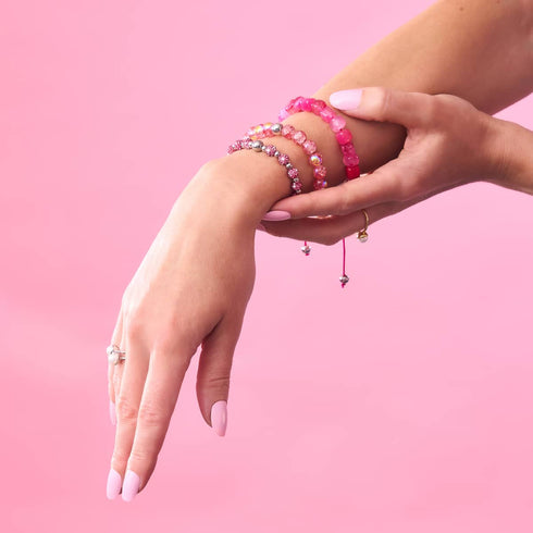 Flamingo Funkeln | Kristall Kikiballa Armband 