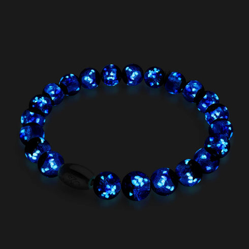Blauer Astra | 925 Sterling Silber | Solarglas-Armband 