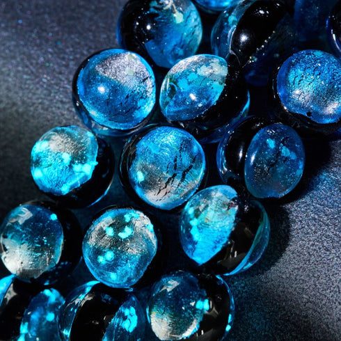 Blaue Sonnenfinsternis | 925 Sterling Silber | Mondglas-Armband 