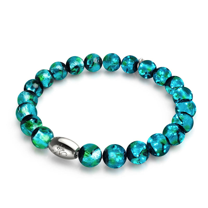 Grüner Astra | 925 Sterling Silber | Solarglas-Armband 