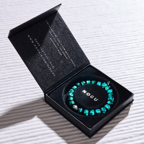 Grüner Astra | 925 Sterling Silber | Solarglas-Armband 