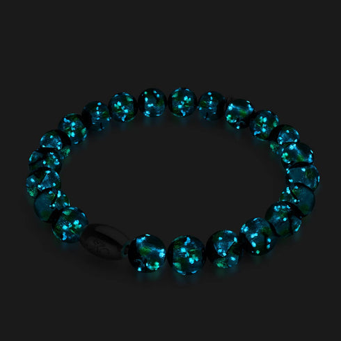 Grüner Astra | 925 Sterling Silber | Solarglas-Armband 
