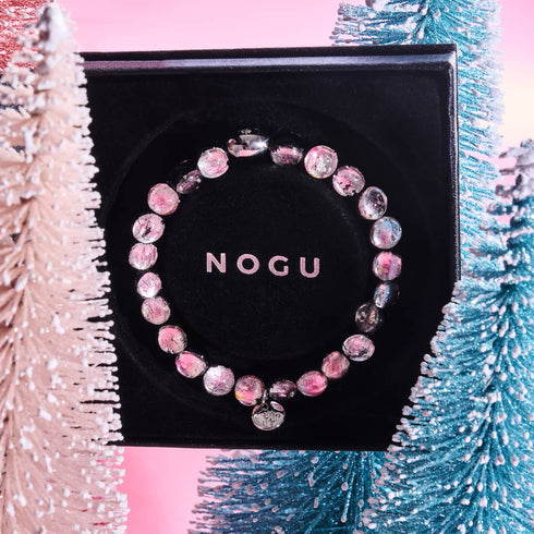 Rosa Mond | 925 Sterling Silber | Mondglas Armband