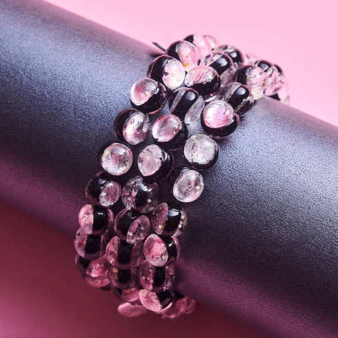 Rosa Mond | 925 Sterling Silber | Mondglas Armband