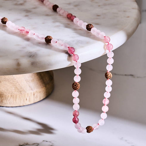 Achtsamkeit | Edelstein Rudraksha | Spirituelles Mala-Wrap