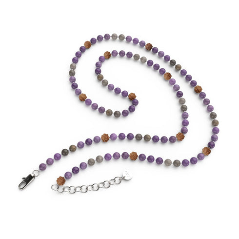 Shaolin-Mönch | Edelstein-Rudraksha | Spirituelles Mala-Wrap