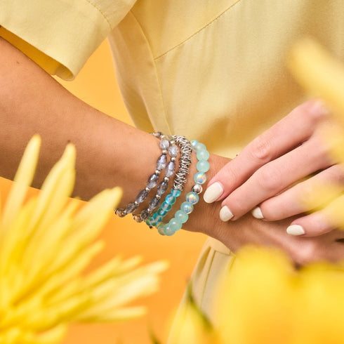 Aquamarin | Silber | Meerjungfrauenglas x Links of Love Armband
