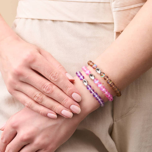 Schokolade | 925 Sterling Silber | Meerjungfrau Glasperlenarmband 