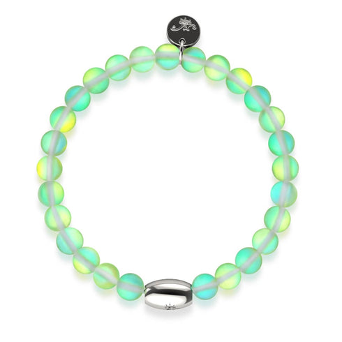 Smaragd | 925er Sterlingsilber | Meerjungfrau-Glasperlenarmband 