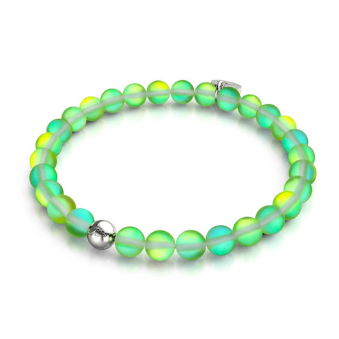 Smaragd | Silber | Meerjungfrau Glasperlenarmband 