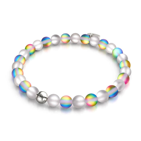 Feenstaub | Silber | Meerjungfrau Glasperlenarmband 