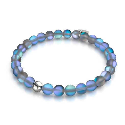 Grau | Silber | Meerjungfrau Glasperlenarmband 