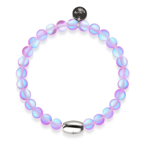 Lavendel | 925 Sterling Silber | Meerjungfrau Glasperlenarmband 