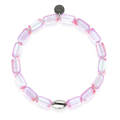 Lavendel | 925 Sterling Silber | Meerjungfrau Glaskiesel Armband 