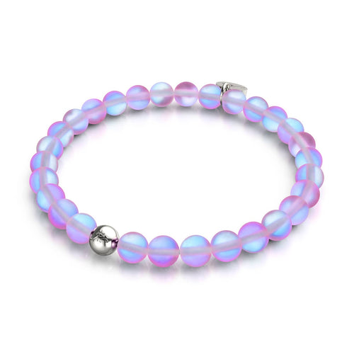 Lavendel | Silber | Meerjungfrau Glasperlenarmband 