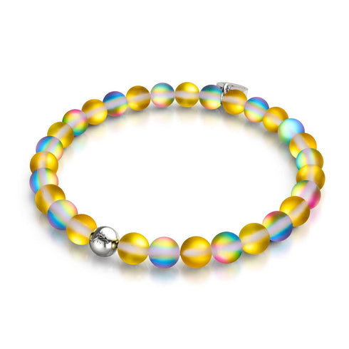 Limonade | Silber | Meerjungfrau Glasperlenarmband