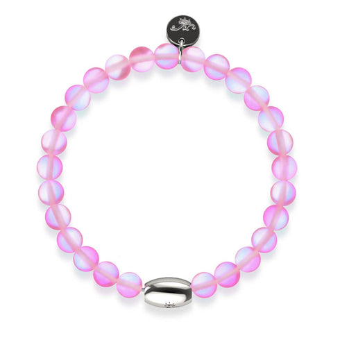 Rosa | 925 Sterling Silber | Meerjungfrau Glasperlenarmband