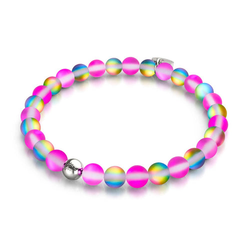 Rosa Limonade | Silber | Meerjungfrau Glasperlenarmband 