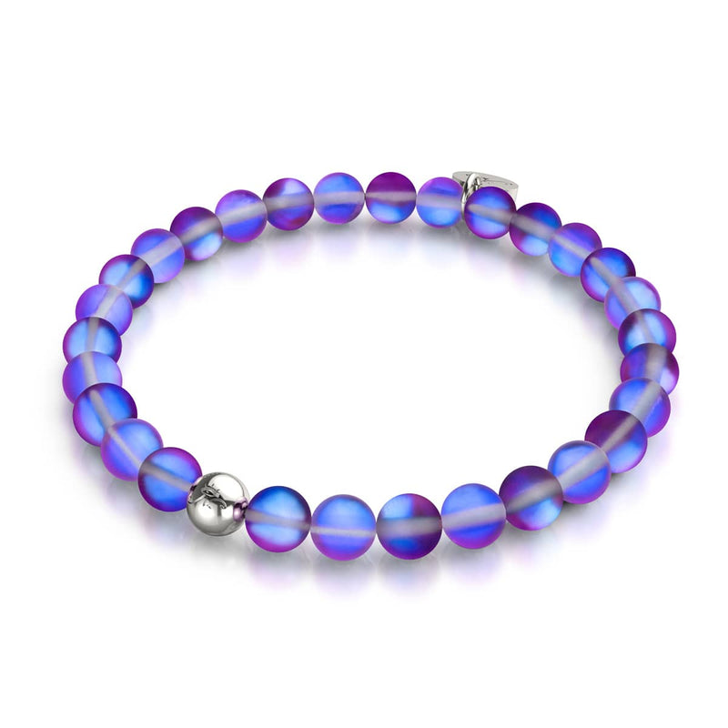 Violett | Silber | Meerjungfrau Glasperlenarmband 