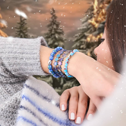 Alpenblüte | 925er Sterlingsilber | Millefiori-Armband