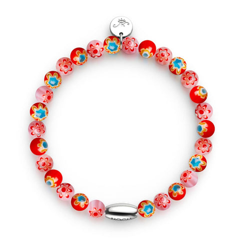 Rosenstrauß | 925er Sterlingsilber | Millefiori-Armband