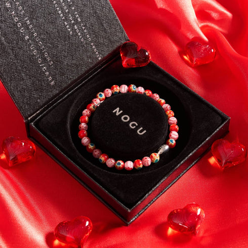 Rosenstrauß | 925er Sterlingsilber | Millefiori-Armband