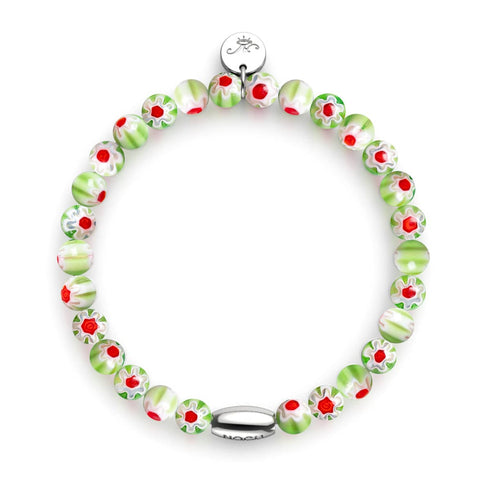 Sizilianischer Salbei | 925er Sterlingsilber | Millefiori-Armband