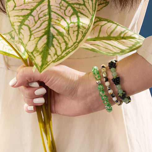 Toskanische Tulpe | 925er Sterlingsilber | Millefiori-Armband