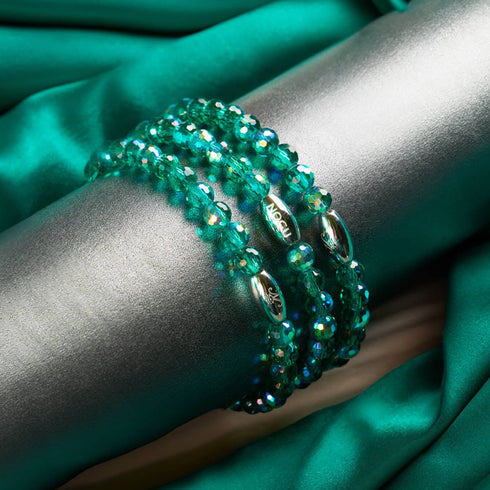 Tiefes Türkis | Facettiertes Prisma-Armband