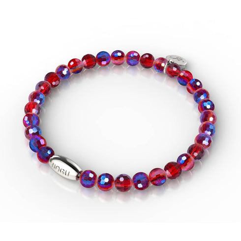Granat | Facettiertes Prisma-Armband