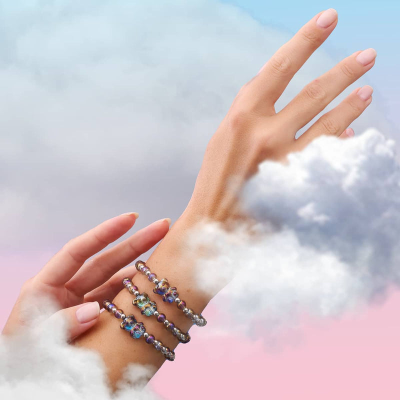 Einhorn Lila | Silber | Schimmerndes Bärenarmband