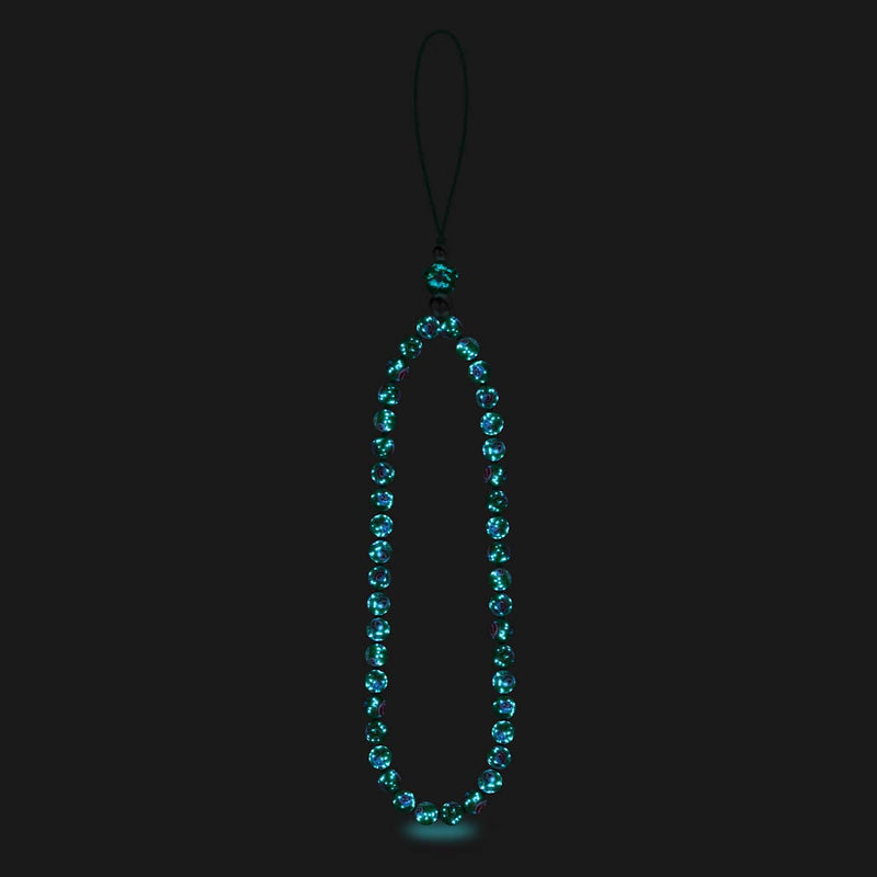 Blauer Mistelzweig | Glühwürmchenglas | Handyanhänger