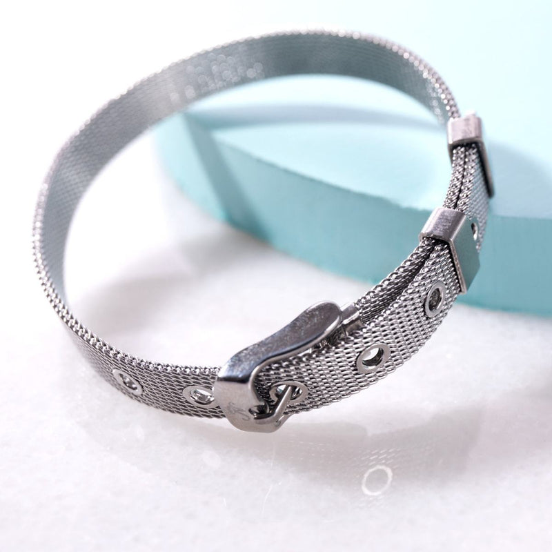 Minimalistisch | Silber | Schnallenarmband