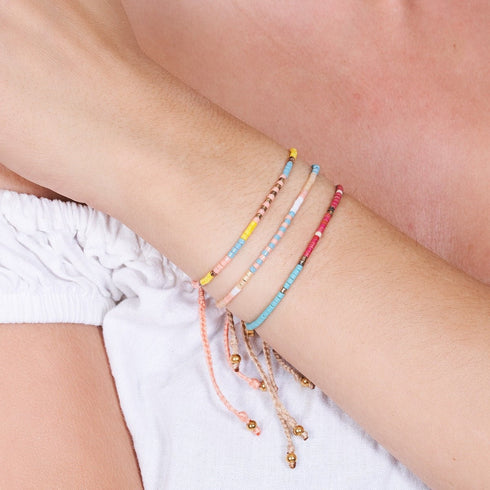 Santorini | Japanische Miyuki-Rocailles | Stranded-Armbänder