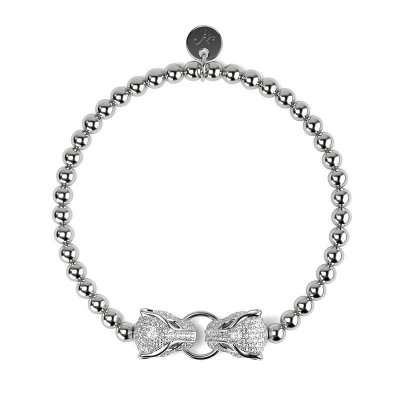 Panthera von Keysi Sayago | 18 Karat Weißgold | Zirkonia-Kristallarmband 