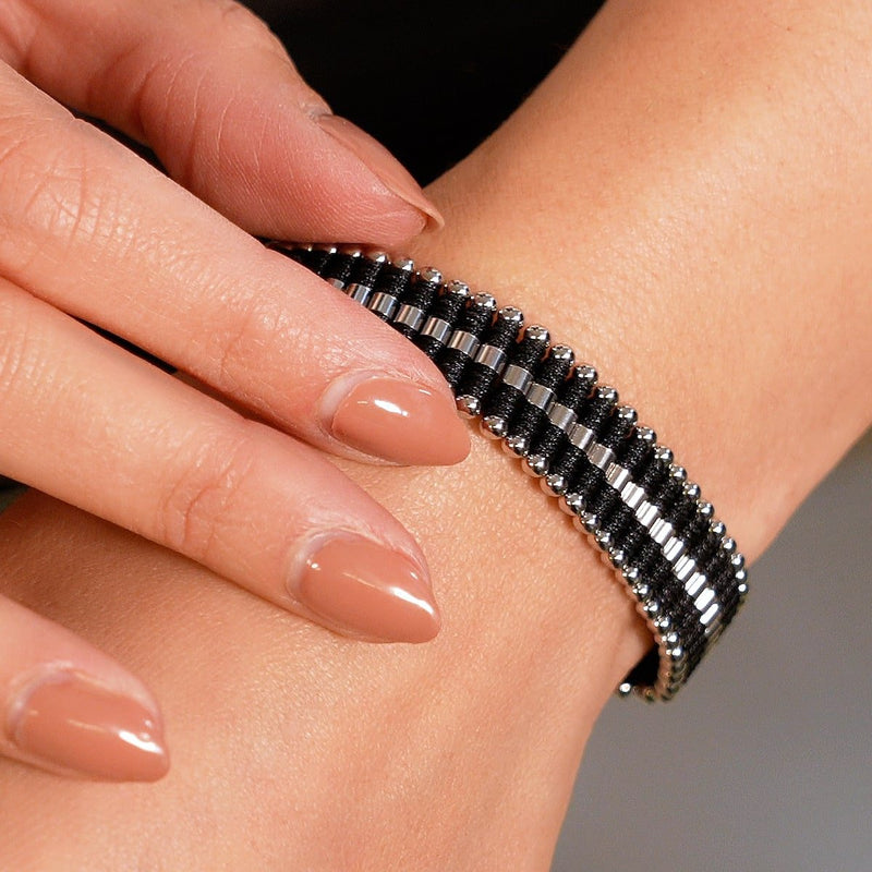 Schwarz | Silber | Amici Armband 
