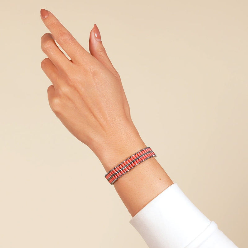 Koralle | Silber | Amici Armband 